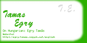 tamas egry business card